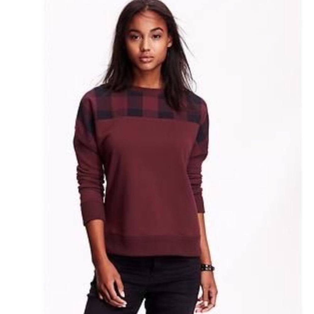 Old Navy Buffalo Check Pullover NWT